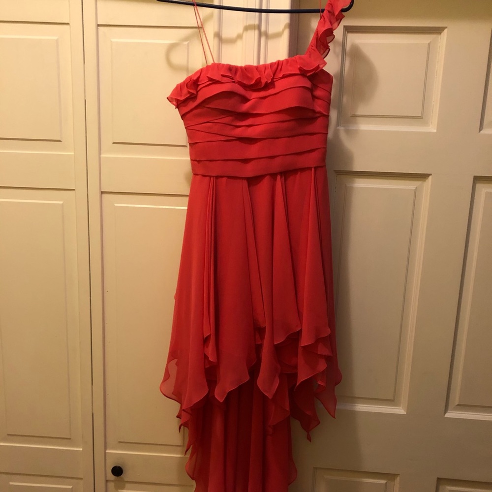Aiden Maddox size 4 Fuscia high low dress